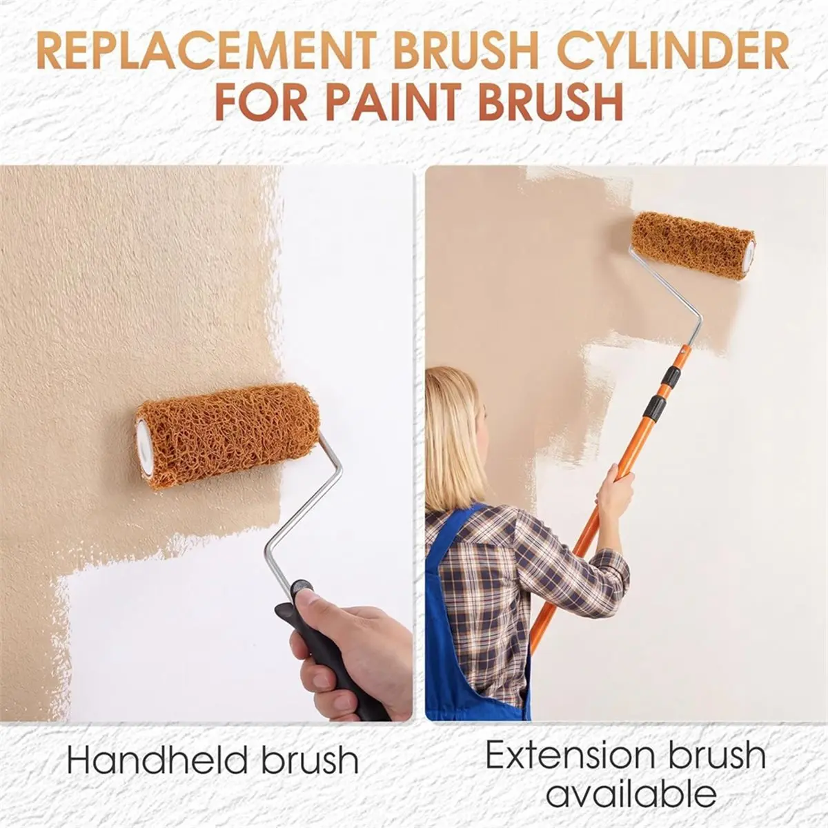 Small Textured Paint Roller Set - 4 Inch, 3 Pack for Effortless Painting Projects
