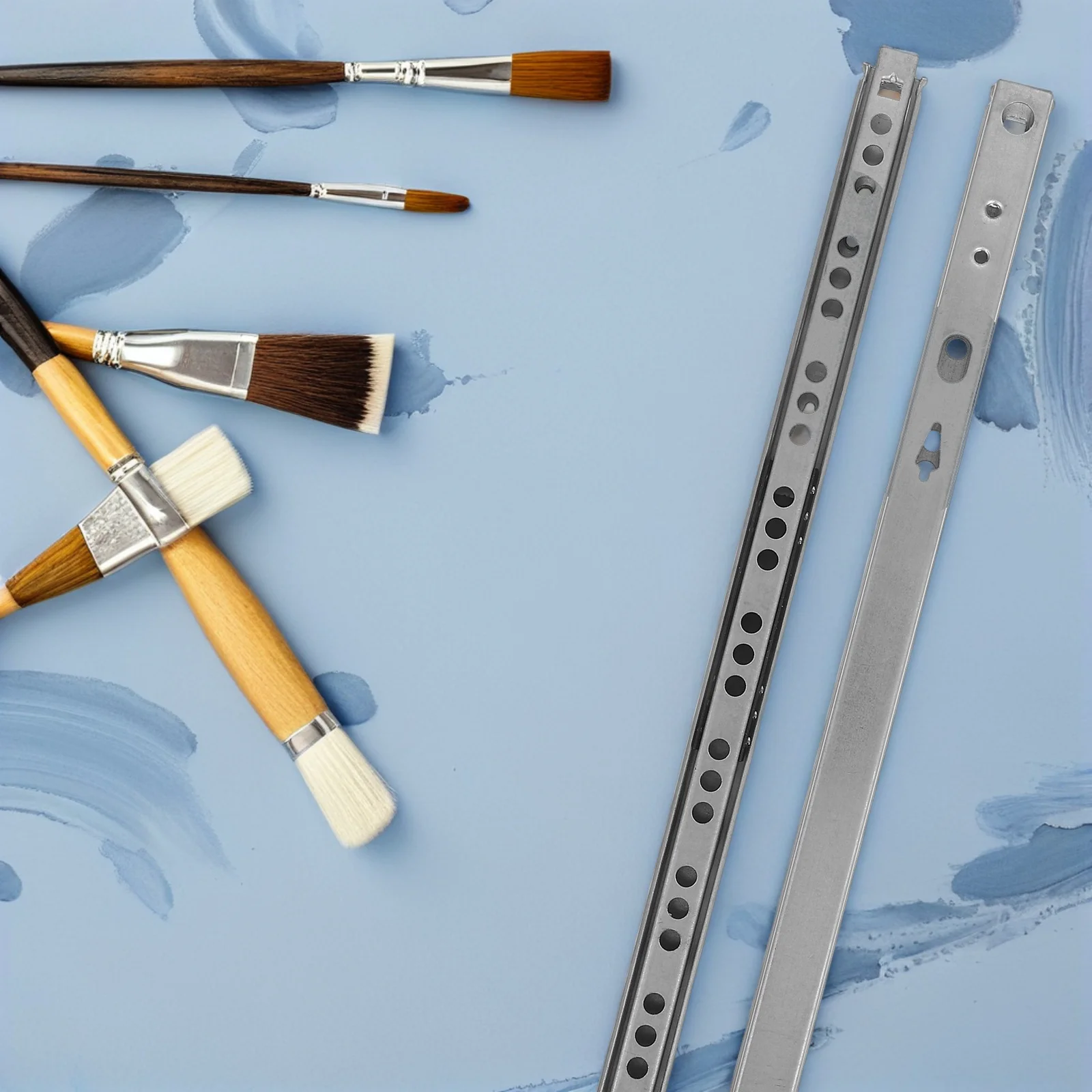 

2Pcs Household Drawer Slides Strong Load Capacity Fine Workmanship Wear Resistant Surface Silent Drawer Glides for Dresser