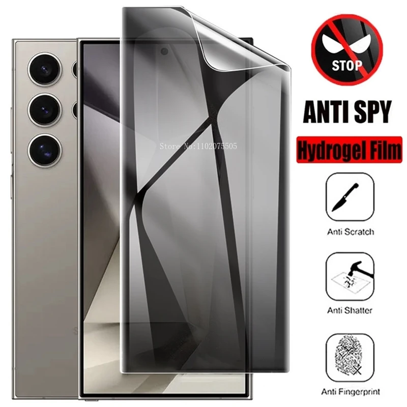 Privacy Hydrogel Film For Samsung Galaxy S24 Ultra Anti Spy Screen Protector Film S24+ S24Plus S23+ S23 Ultra S24Ultra Not Glass