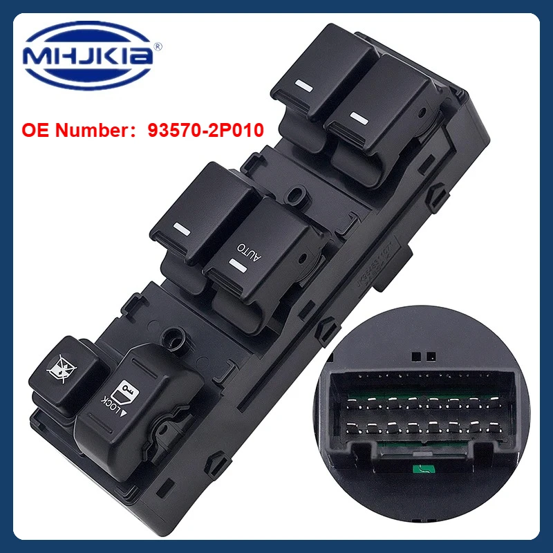 For KIA SUV SORENTO 2009-2014 Window Switch 93570-2P010 LHD Electric Power Master Window Lifter Switch Button 16 PINS 935702P010