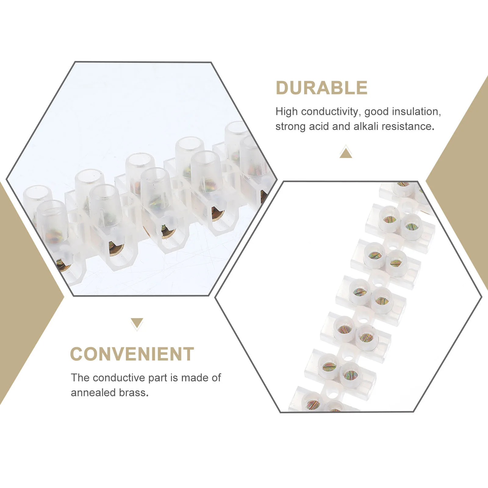 

10pcs U Shaped Terminal Block 3A 380V Pa Nylon Screw Type Quick Connect Wiring Connector For Electrical Cable Wire Motor