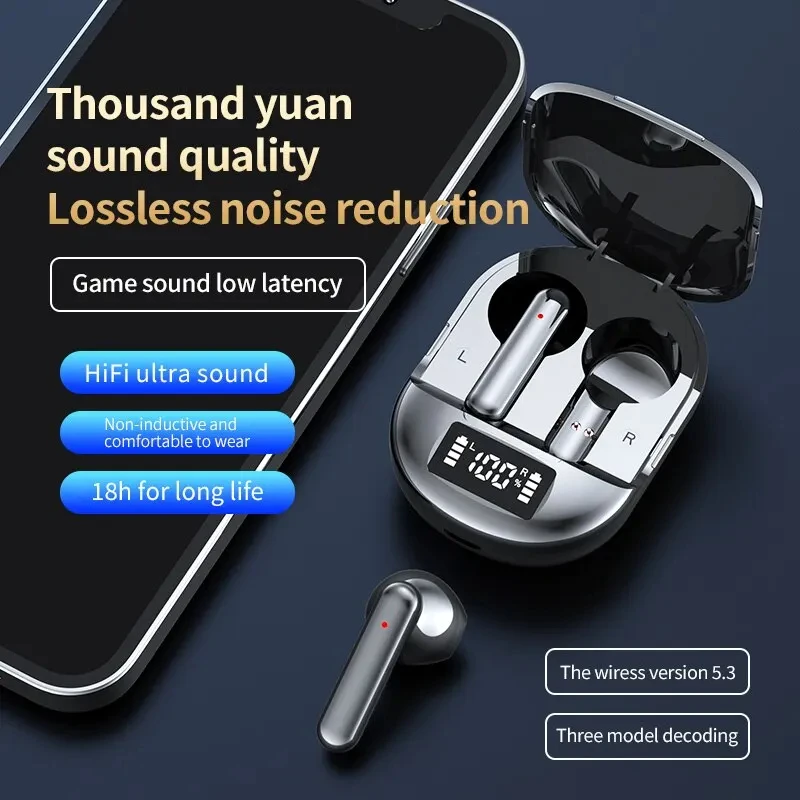 K40 Wireless Bluetooth Tws Digital Display Low Latency Stereo In Ear Bluetooth Earphones For Entertainment Games