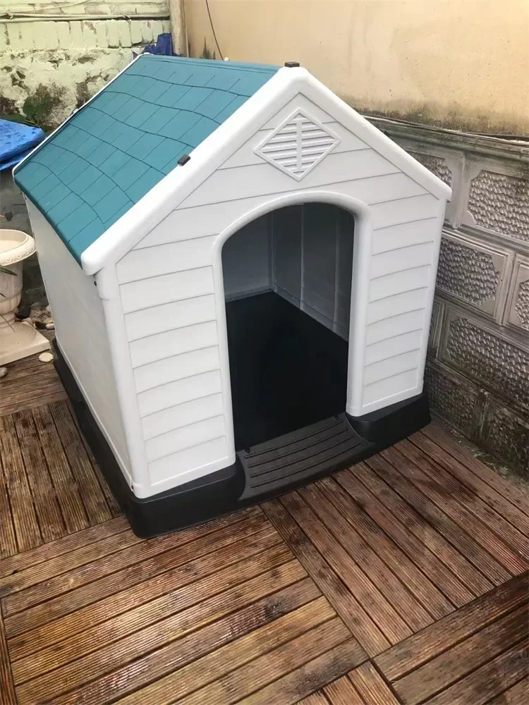 Four Seasons Universal Pet Kennels Home Balcony Plastic Dog Houses Outdoor Rainproof Medium Large small Dogs Cage Kitten Villa