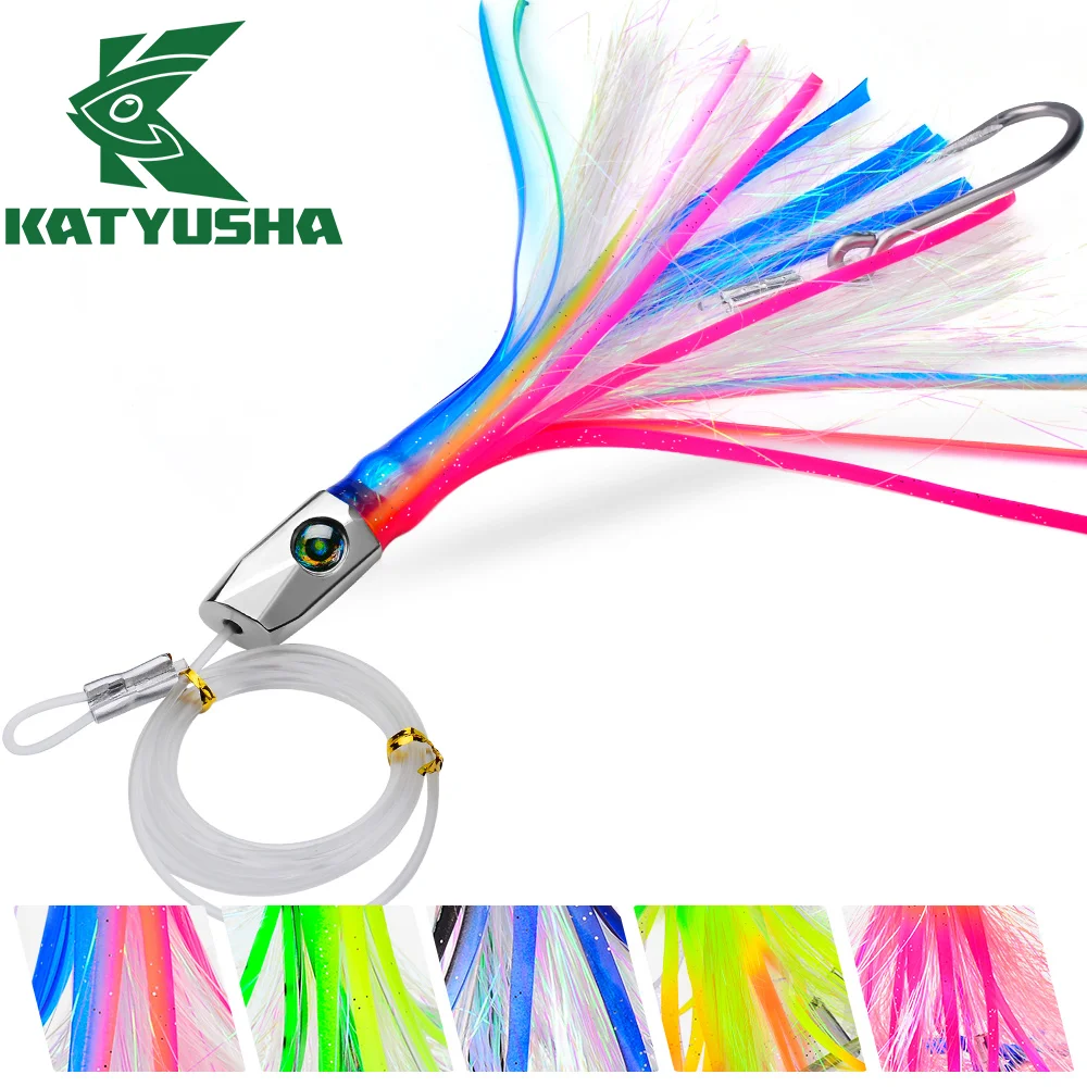 

Katyusha Deep-sea Seawater Fishing Lure 1PC/5PC Zinc Alloy Head Octopus Squid Skirt Bait Game Fishing Marlin Tuna Trolling Lure