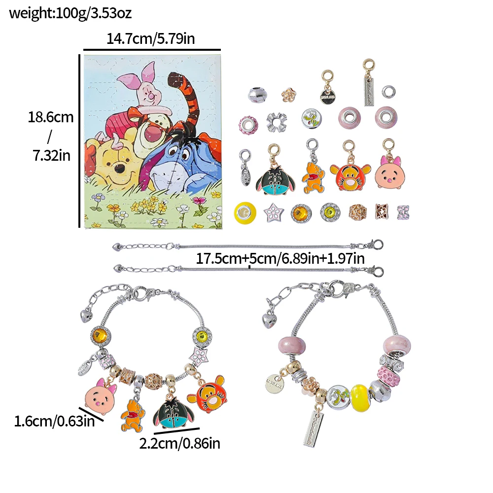 سحر ديزني كلاسيكيات الكرتون الشكل بوه وتيجر مجيء مفاجأة صندوق أعمى DIY ملحق لصديق عطلة لعبة الهدايا