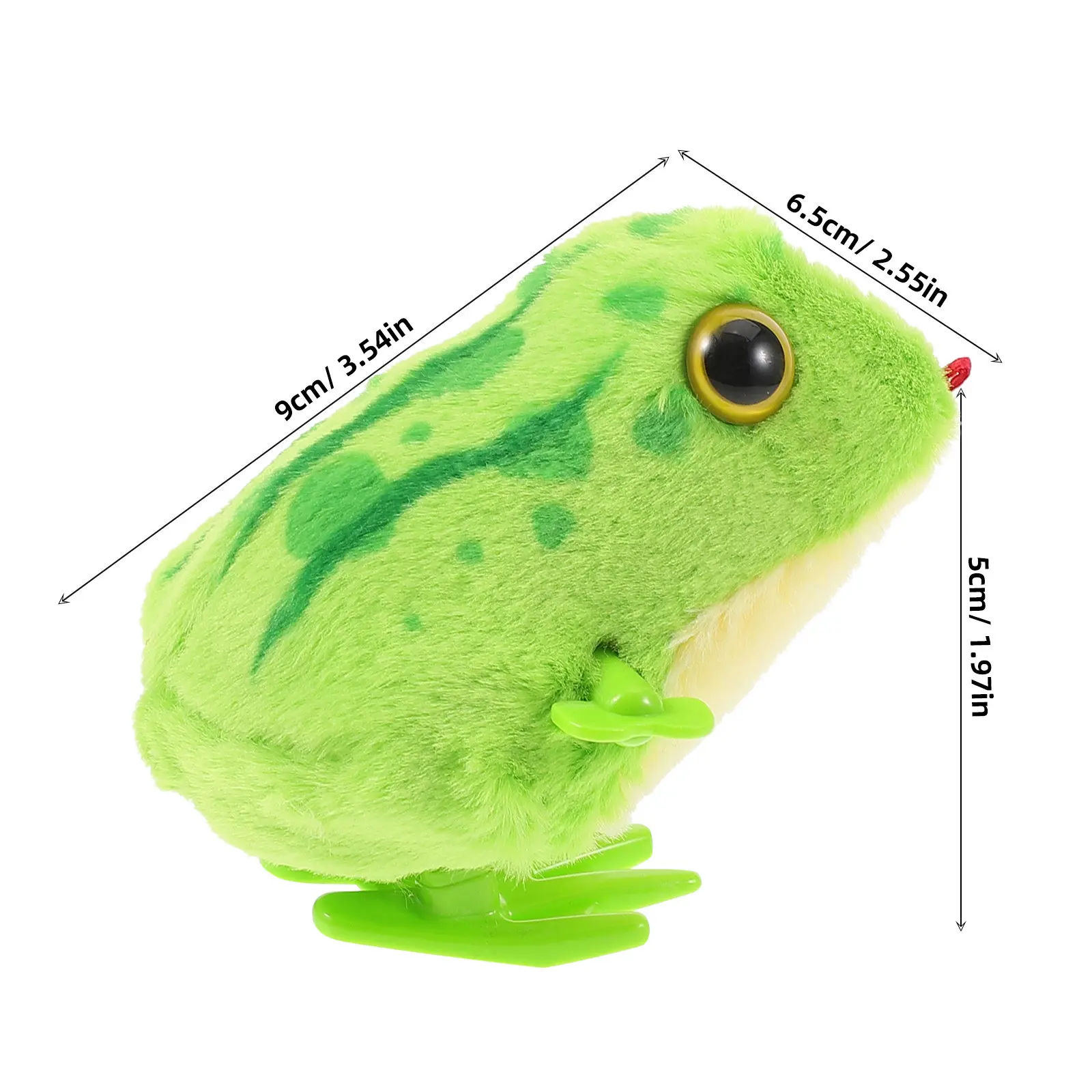 Wind-Up Animal Frog Soothing Comfort Infant Crawl Head Lift Jumping Clockwork Plaything Creative Kids Educational Spring
