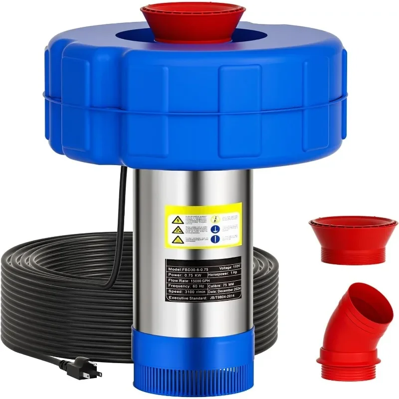 Stainless Steel Floating Pond Aerator 220V 750W Electric Power For Fish Shrimp Farm Aquaculture Oxygen Supply System