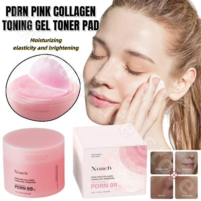 Nouelv Salmon PDRN Toning Pads Hydrating, Moisturizing, Exquisite and Brightening Salmon Extract Wet Pads 60 Pieces