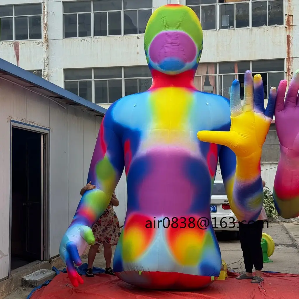 لوحة DJ فنية ملونة قابلة للنفخ لجسم الإنسان قابلة للنفخ شخصيات كرتونية نموذج لجسم لتزيين عطلة الهالوين