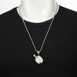 Ping Pong Paddle Pendant Necklace Jewelry For Women Men Jewelry Clavicle Necklace Sports Accessories Street Style Necklace