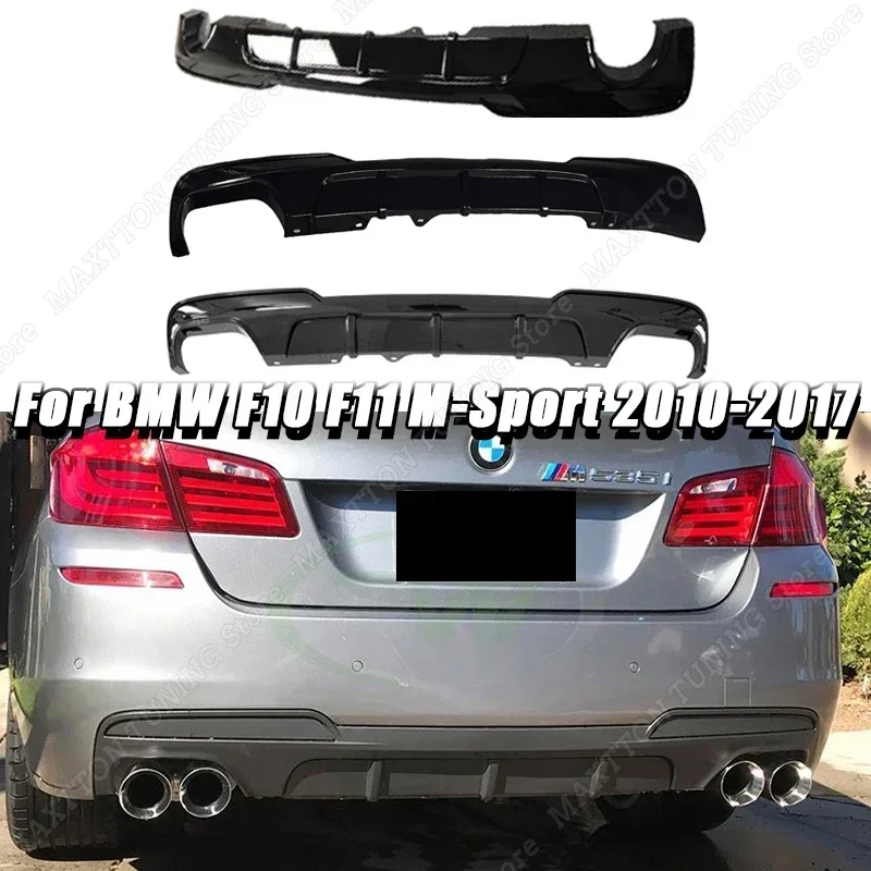 Rear Bumper Lip Diffuser Spoiler for BMW 5 Series F10 F11 M-Sport 530i 530d 535i 535d 550i M550d 2010-2017 Car Accessories