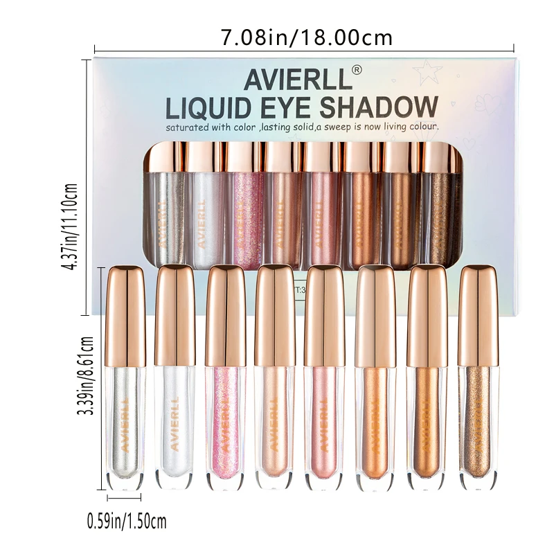 Liquid Eyeshadow Set  Glitter Eye Shadow Stick Kit Quick-Drying Long Lasting For Women Makeup Set