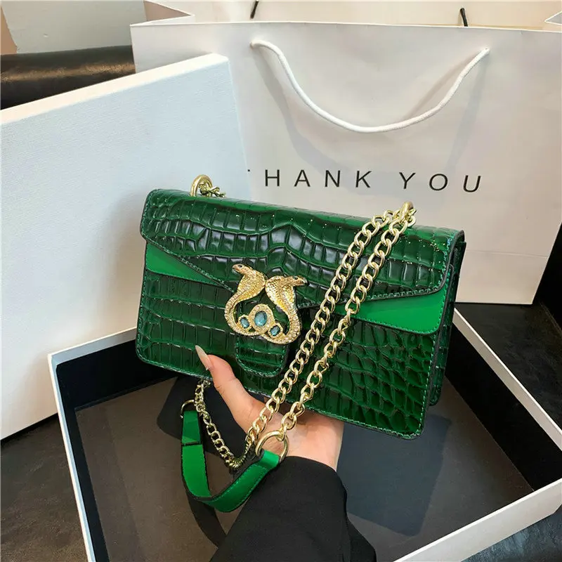 

2024 NEW WOMEN'S BAG FASHION TREND CLUTCH Snake Pattern CORSSBODY HANDBAGS LUXURY BRAND DESIGNER SHORTY CHAIN BUY SEPARATELY