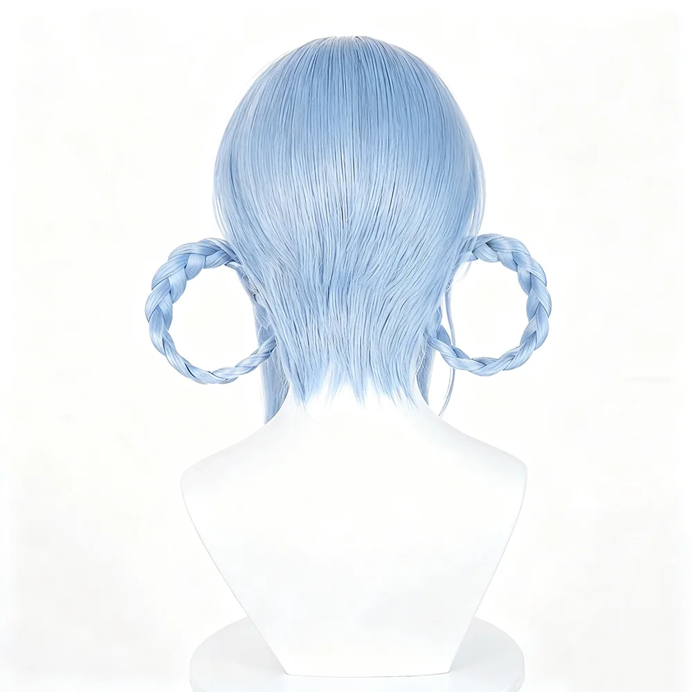 أنيمي السحرية فتاة الساحرة محاكمة شيرلي شعر مستعار تأثيري المرأة الأزرق الشعر مقاومة للحرارة شعر مستعار اصطناعي عيد الميلاد كرنفال الدعامة