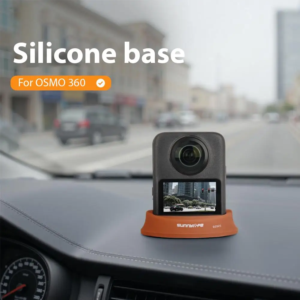 Alas Silikon untuk Aksesori DJI OSMO 360, Dudukan Mobil & Dudukan Desktop Anti-selip Penyangga Kamera Penstabil Gimbal untuk OSMO 360