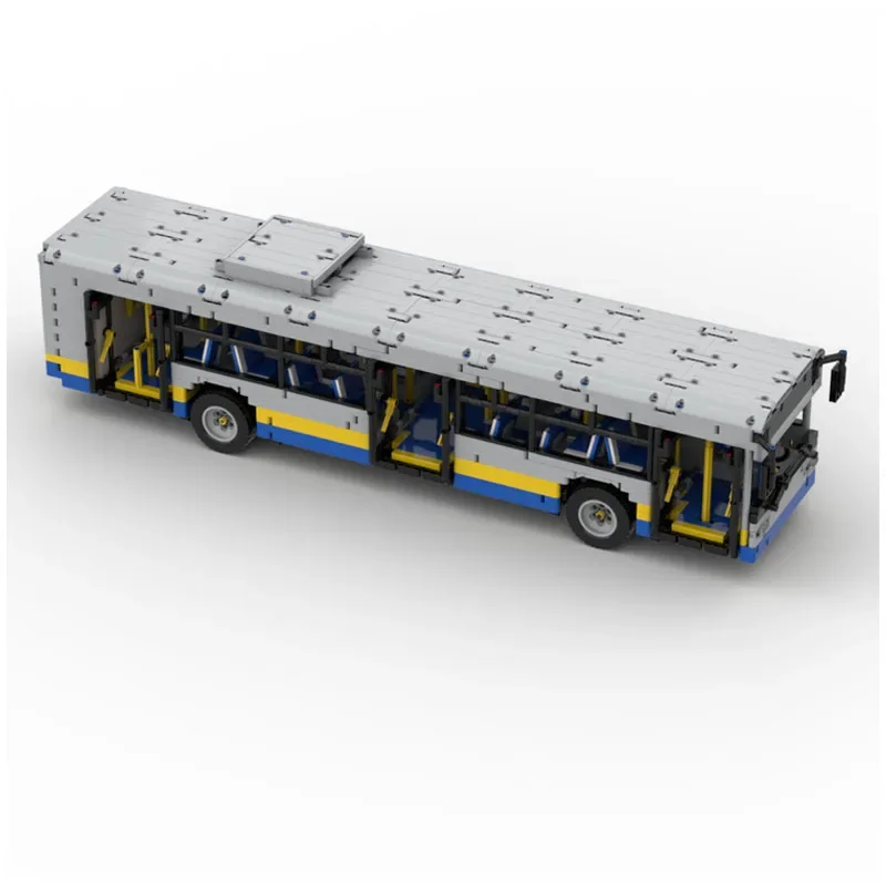 MOC-59883 12m Bus (1:18) rc elektrische Baustein Montage modell • 3659 Teile Bausteine Kinder Geburtstag benutzer definierte Spielzeug Geschenk