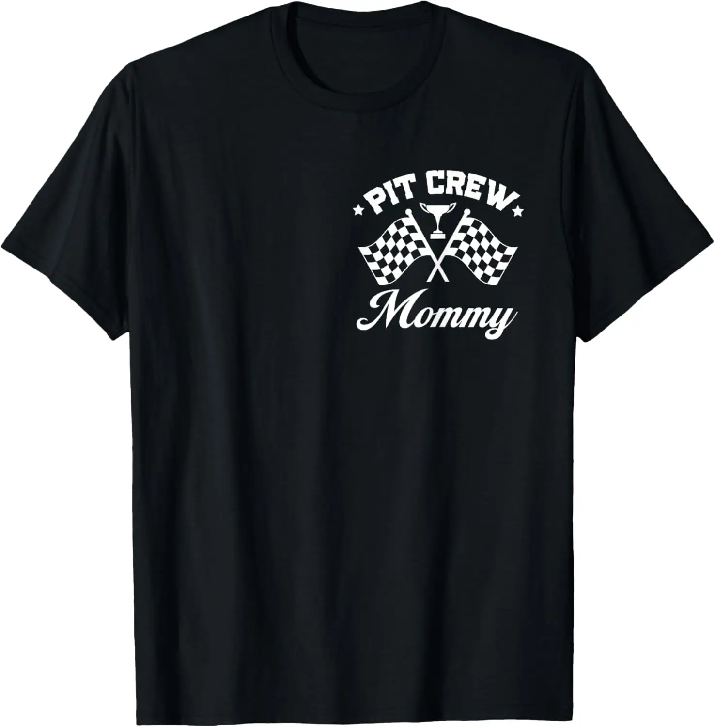 

Pit Crew Mommy Mother Race Car Birthday Party Racing Women T-Shirt
