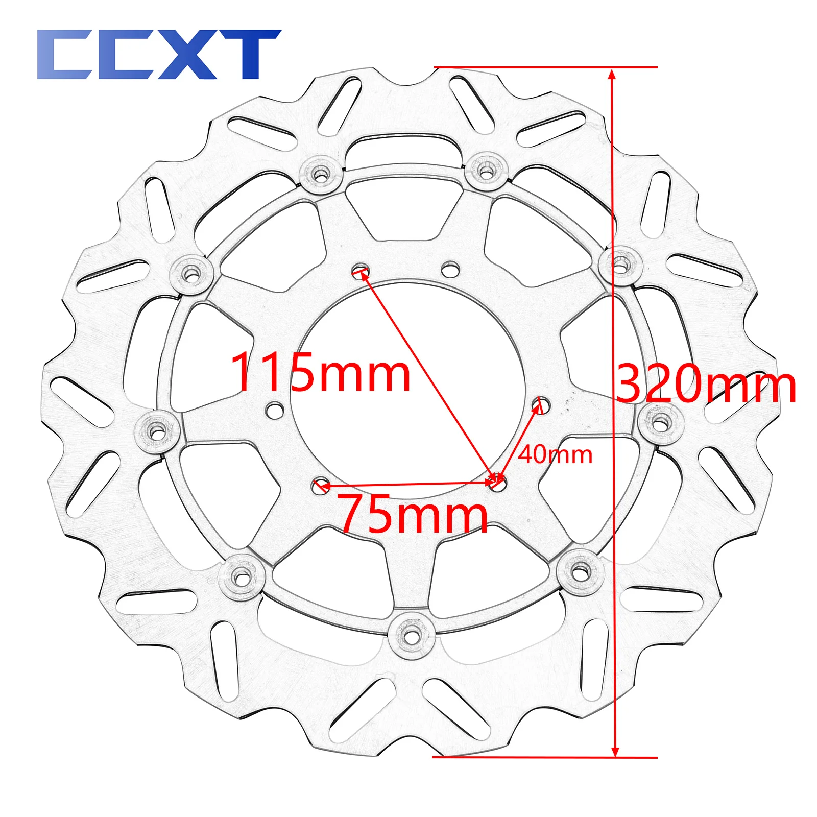 260mm 320mm Front Floating Brake Disc Brake Caliper Adaptor Bracket For Honda CR 125 250 CRF 250R 450R 250X 450X 2002-2021 2022