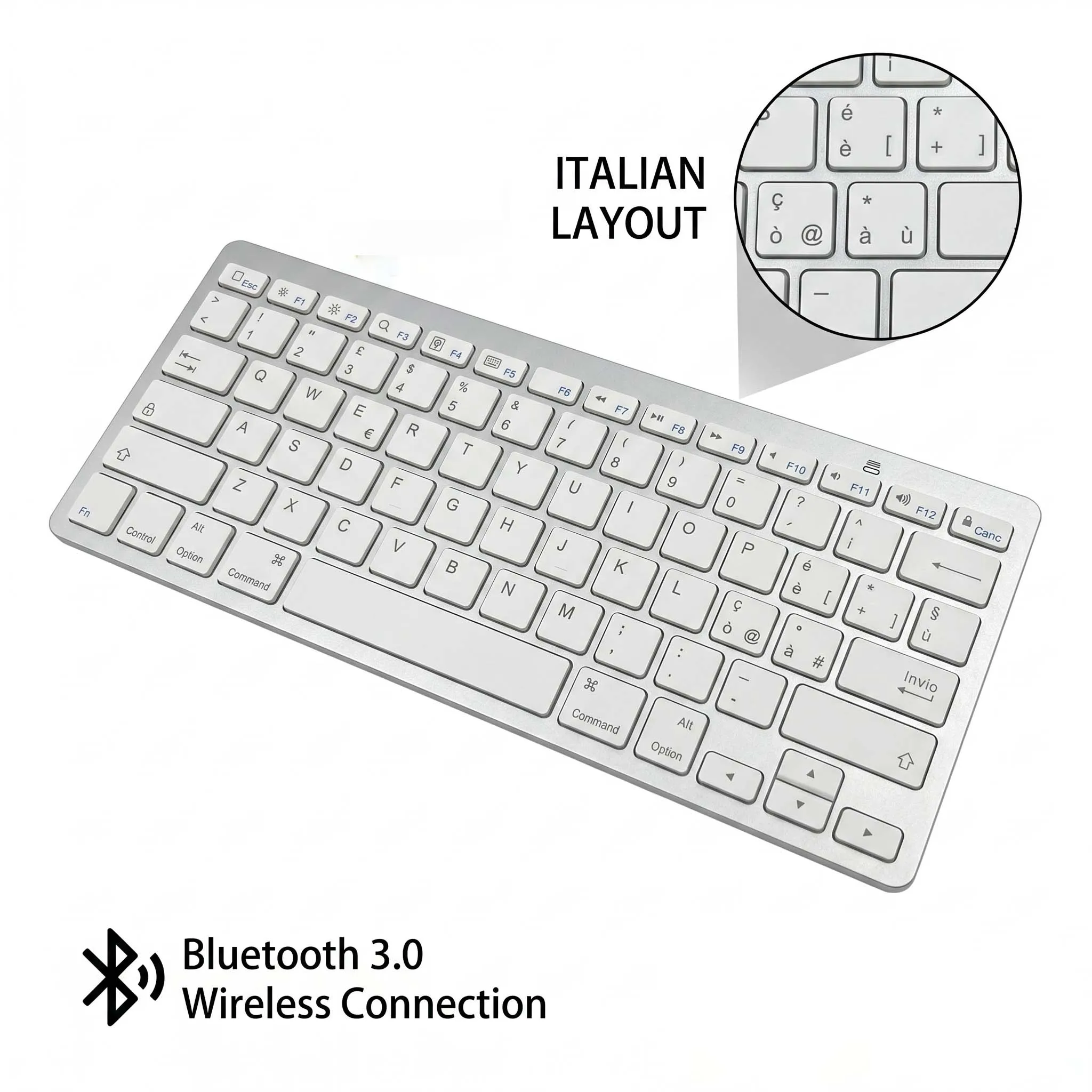 

Italian Language Ultra Thin Lightweight Low Noise Keyboards for Macbook Neo/air/pro/iPad/iPhone/ for Laptop/Computer/Surface