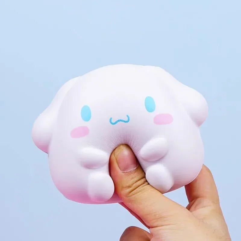 Kawaii Melody Decompression Sanrio Kuromi Cinnamoroll Stress Relief Squishy Anime Cartoon Hand Pinch Toy Healing Gift for Kids