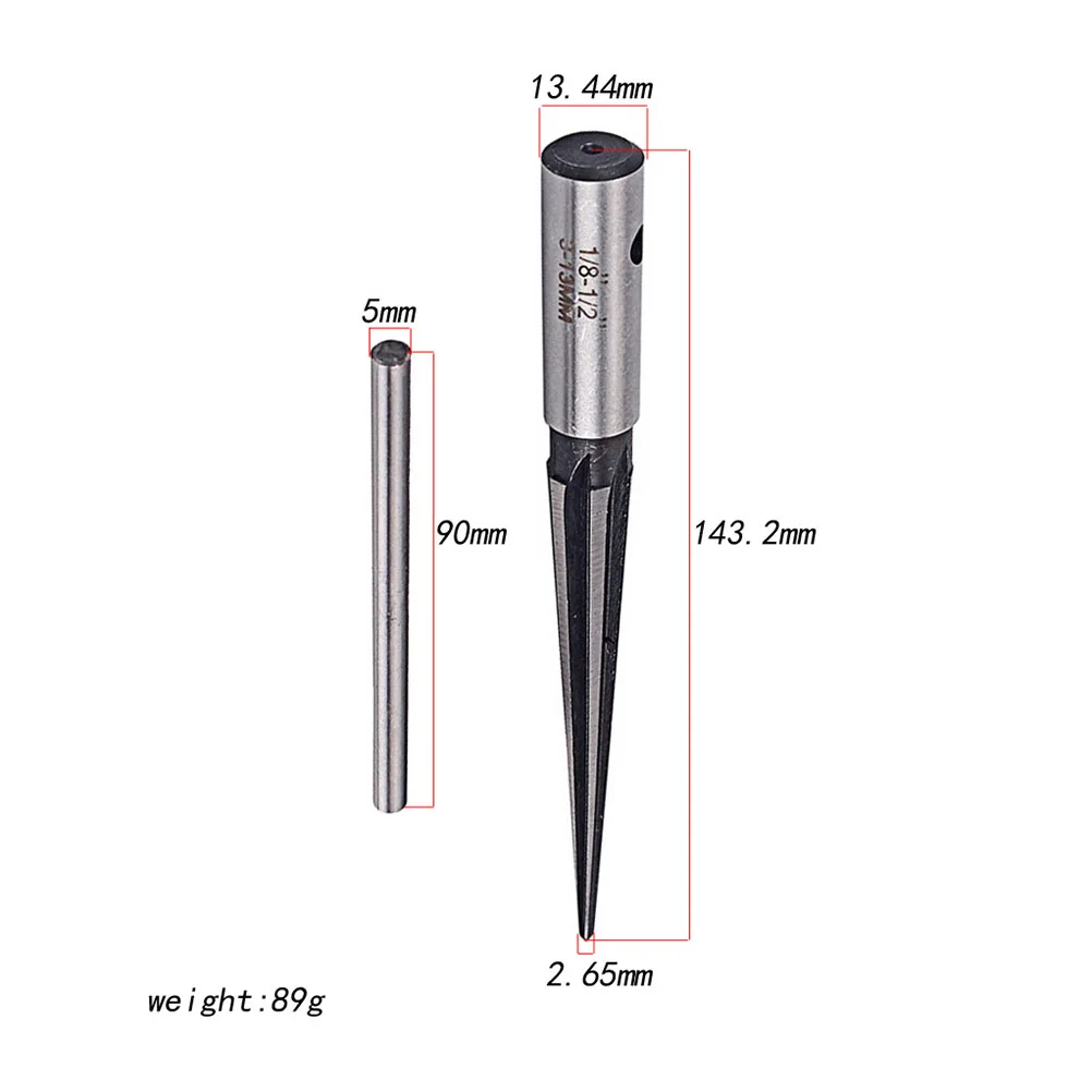 

3 -13mm Tools Luthier Cutting for Guitar Reamer 6 Fluted Chamfer Reaming Handle