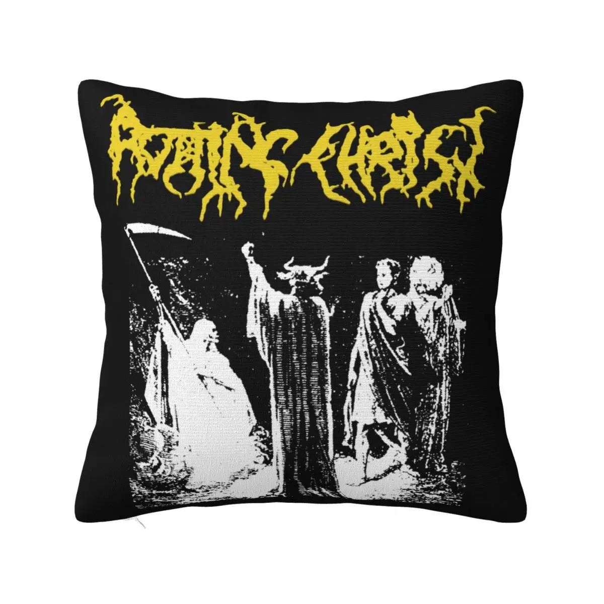 Rotting Christ Passage To Arcturo Gold Logo Mens Black Sz Xl New Original Kawaii Pillow Case