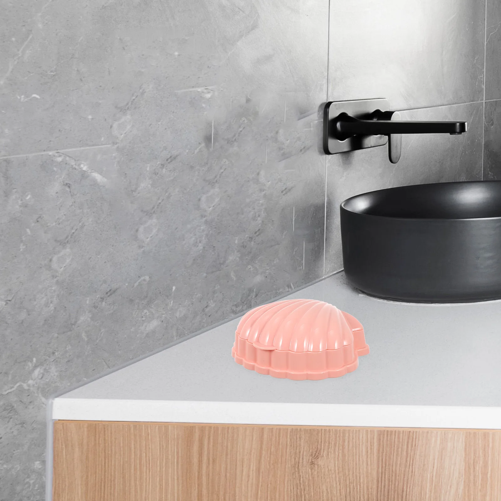 

2Pcs Draining Soap Case Sea Shell Shape PP Material Safe Good Visual Enjoyment Proper Storage Capacity for Small Items