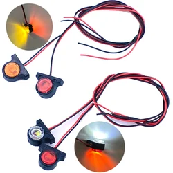 2pcs LED Two-color Position Lights Side Lamp Decorate for 1/14 Tamiya RC Dump Truck Tipper SCANIA 770S VOLVO BENZ MAN TGX Car