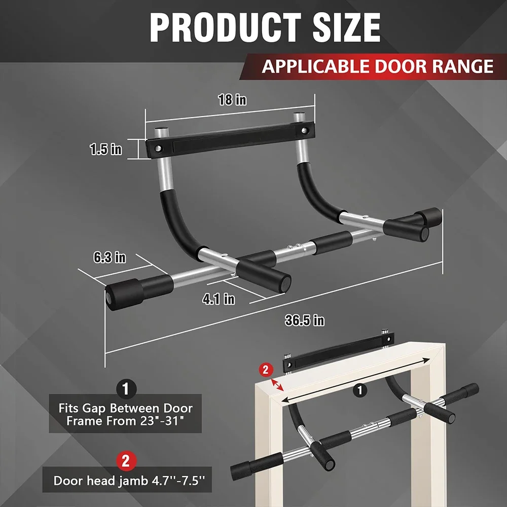 Adjustable Indoor Fitness Door Frame Multi-functional Doorway Pull Up Bar Wall Chin Up Bar Horizontal Bar Home Fitness Equipment