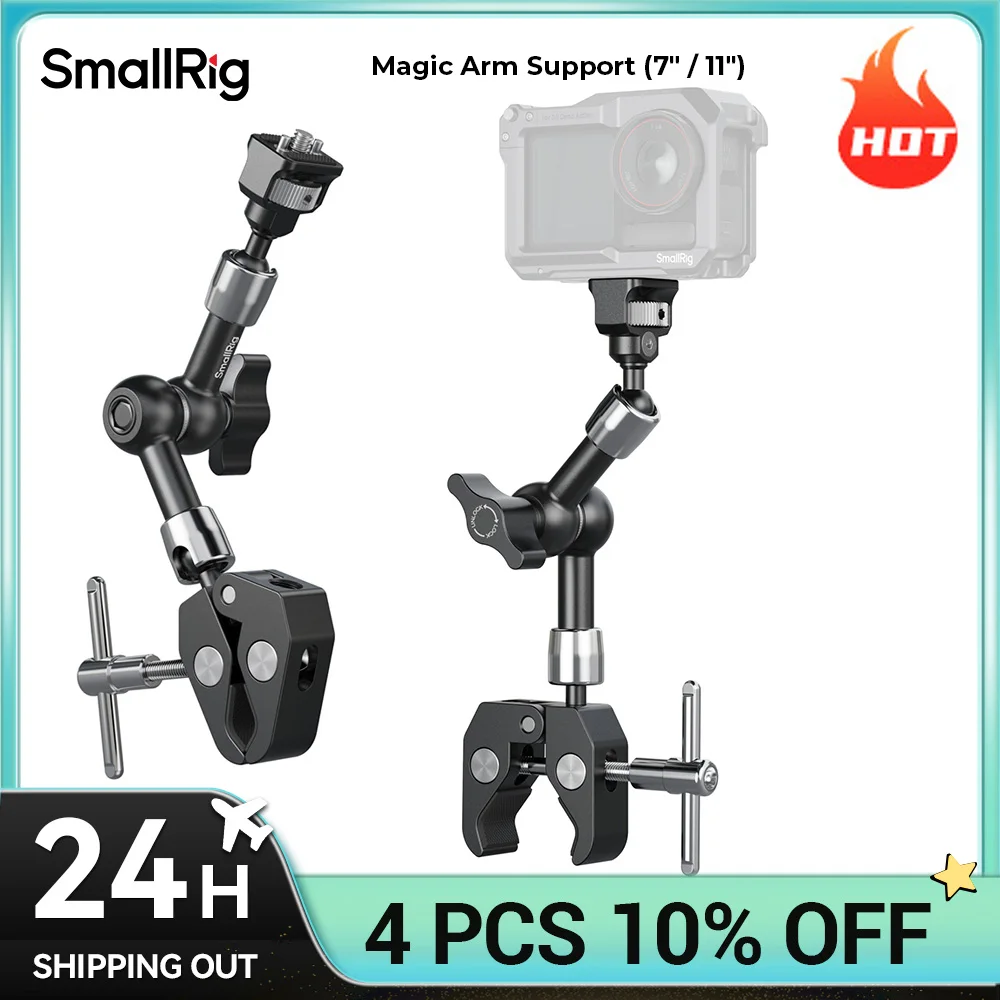 smallrig-マジックアーム-カニ型クランプ付き-7インチ-11インチ-gopro-dji-insta360-ケージインストールアクションカメラ撮影用に選択可能