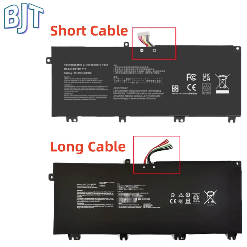 Nova bateria do portátil b41n1711 para asus rog strix GL503VM-BI7N13/db74 fx63v fz63v zx63v fx63vd fz63vd gl503 gl503vd 15.2v 64wh