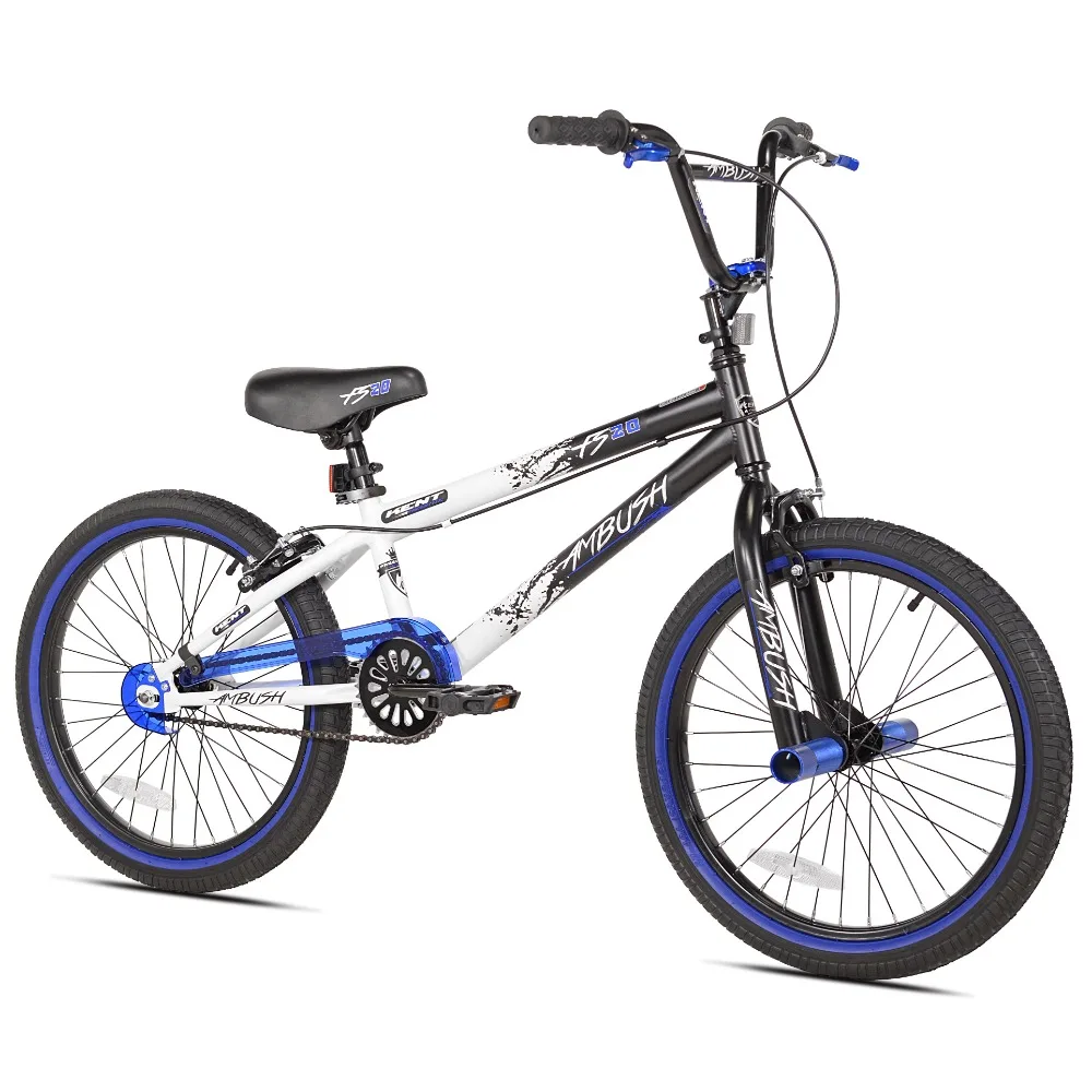 

Kent Bicycles 20" Boy's Ambush BMX Child Bike, Black/Blue