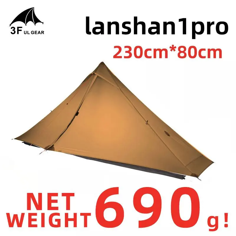 Imagem -05 - Gear-barraca de Acampamento Lanpro Nylon Tenda Dupla de Nylon 20 sem Haste para Tre Season Estações 34 Individual Double Poles ul ul