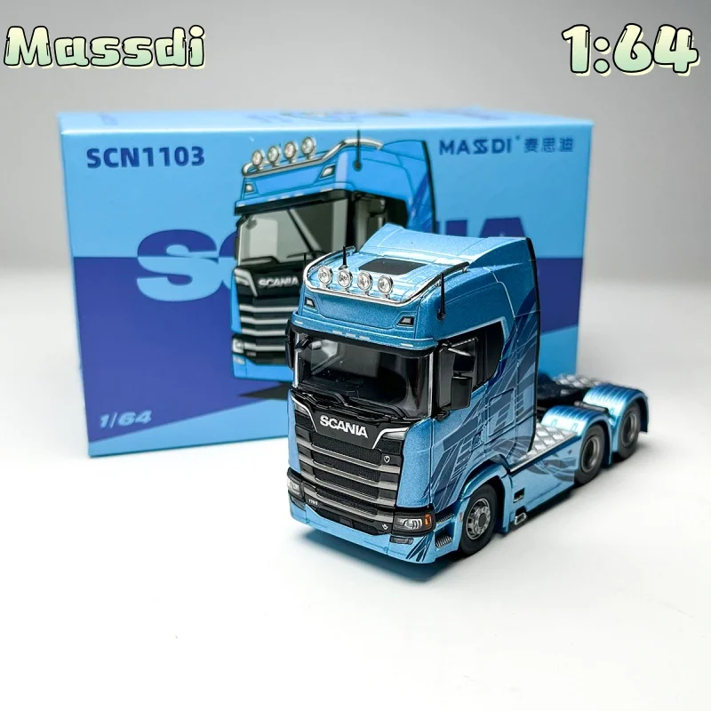 Auf Lager 1:64 Scania 770 LKW-Zugmaschine, Miniaturmodell aus Druckgusslegierung, Erwachsenenfigur, Jungenspielzeug, Kindergeburtstagsgeschenk