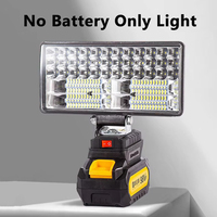For Dewalt 18V Li-ion Battery LED Work Light 3/4 Inch Flashlight Portable Emergency Flood Lamp Camping Lamp