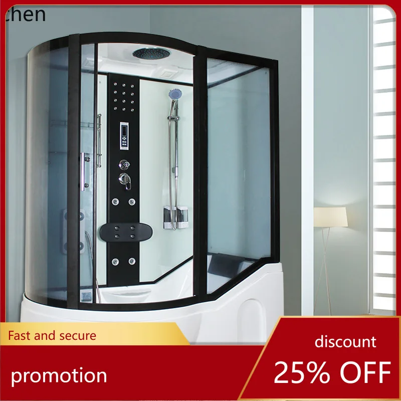 

CZ Integrated Shower Room Partition All-in-One Bathroom Household Bathtub Dry-Wet Separation Shower Enclosure Tempered Glass