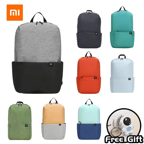 Imagen 1 del producto XIAOMI Mochila pequeña colorida, bolso de hombro para hombres y mujeres, bolsa deportiva portátil impermeable para estudiantes al aire libre, 10-15L, regalo gratis
