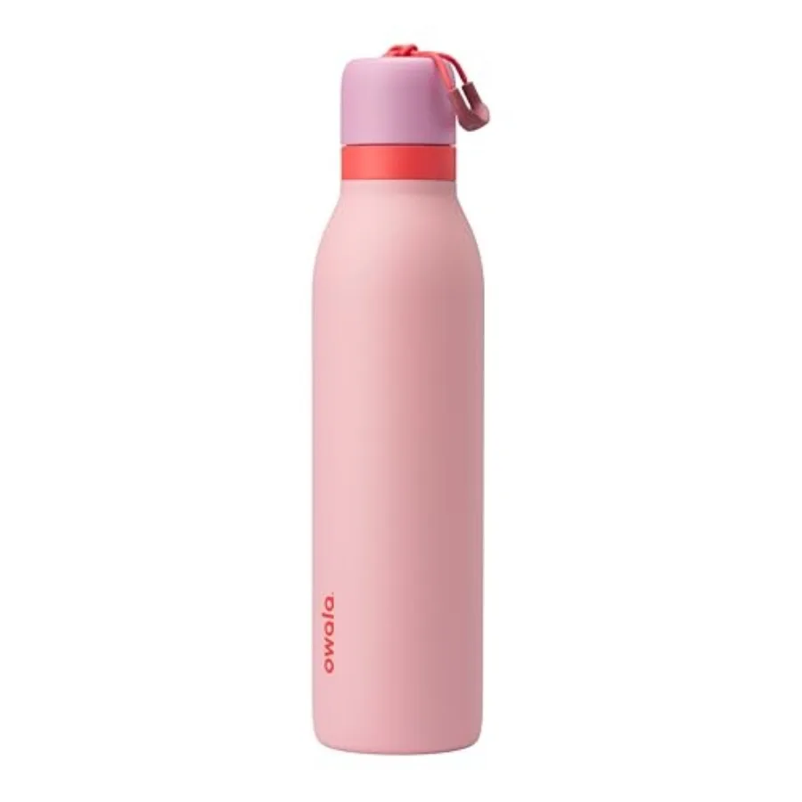 

FreeSip Twist Insulated Stainless Steel Water Bottle with Straw for Sports and Travel, BPA-Free, 24-oz, Angel Food Cake