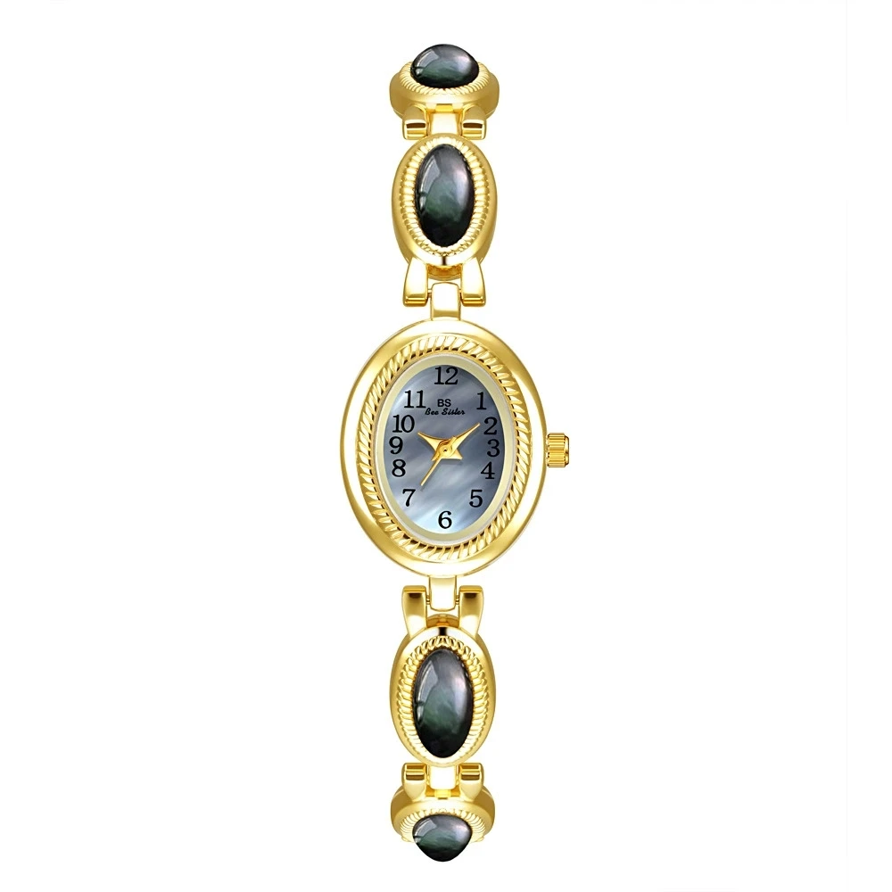 

Simple Fashion Watches For Woman Luxury Elegant Quartz Watch Oval Dial Alloy Women Watch Natural Shells Ladies Wristwatches