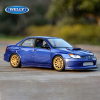 WELLY 1:24 Subaru lmpreza WRX STI Alloy Car Diecasts & Toy Vehicles Car Model Miniature Scale Model Car Toy For Children