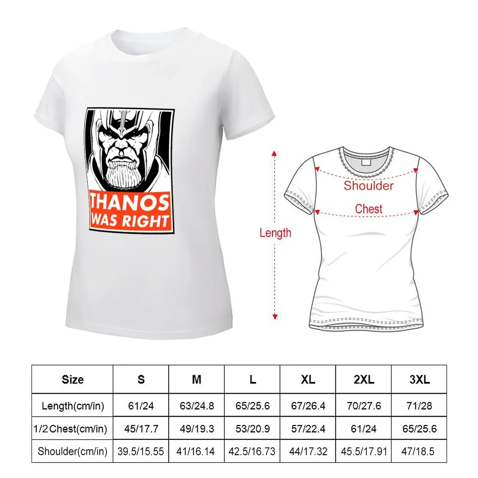 Thanos was right T-shirt cute tops Female clothing graphics t-shirt dress for Women graphic