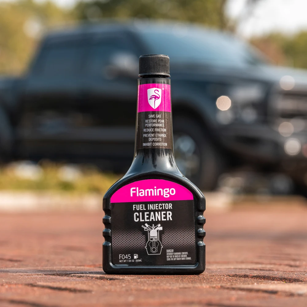 Flamingo F045 250ml 3Pc/Set Fuel Injector Cleaner Car System Petrol Saver Peak Performance Save Gas Oil Additive Restore 7.25OZ