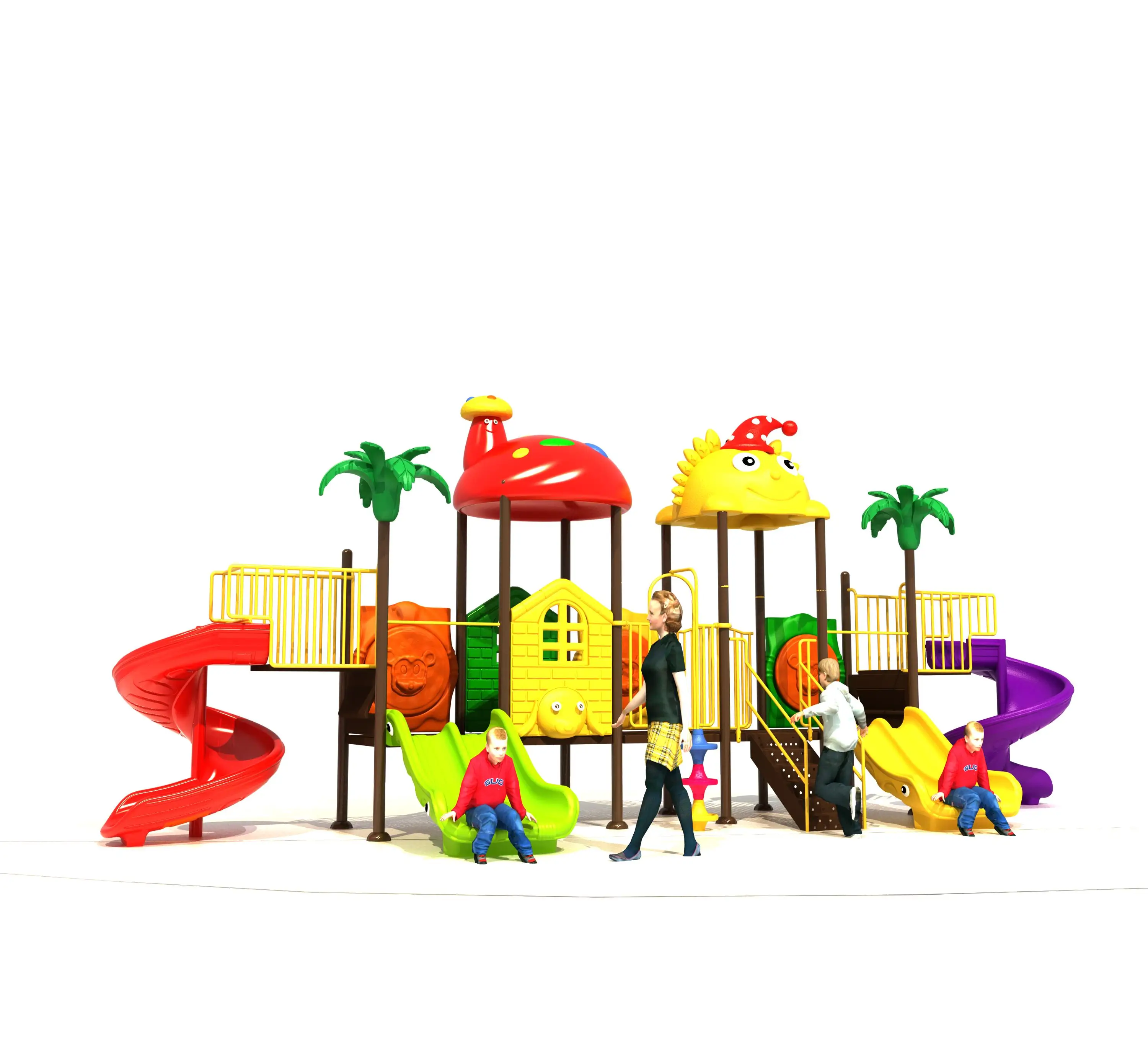2027 Customized Multi-functional Waterproof Kids Big Outdoor Playground Slides