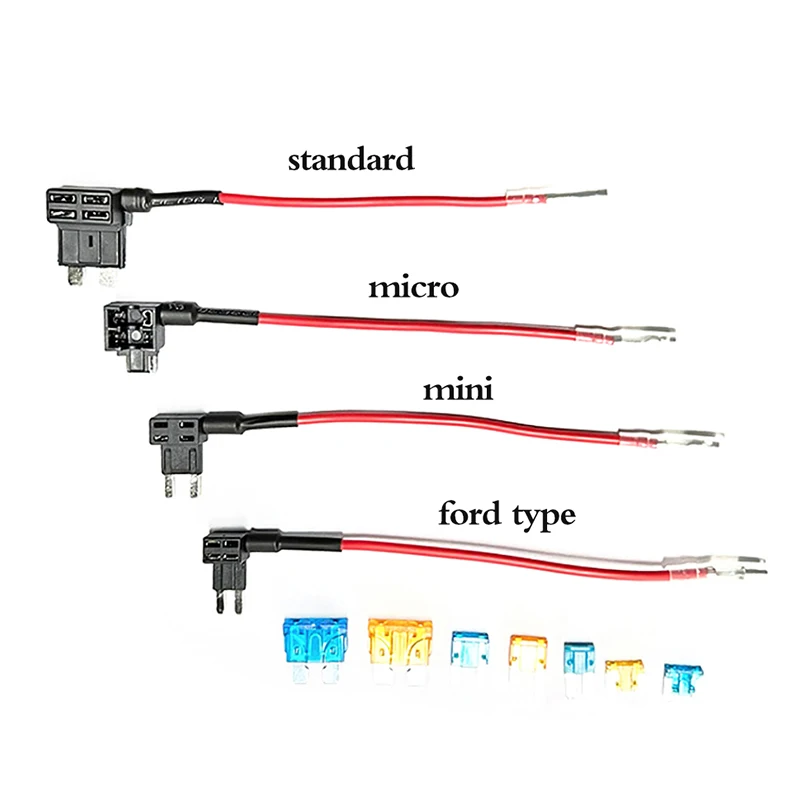 12V uchwyt bezpiecznika Adapter z zaczepianiem Micro Mini Standard Ford ATM APM Blade automatyczny bezpiecznik z ostrzem 10A bezpiecznik samochodowy z uchwytem