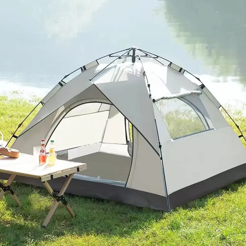 3-4 People Automatic Outdoor Camping Tent Bivy Hiking Instant Setup Portable Fully Automatic Pop Up Family Tent