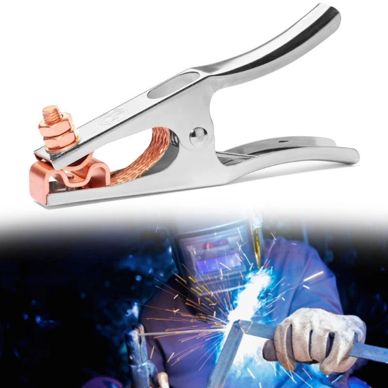 

Secure Grip Welding Clamp 500A Braided Copper Shunt Electroplated Grounding Clip KXRE