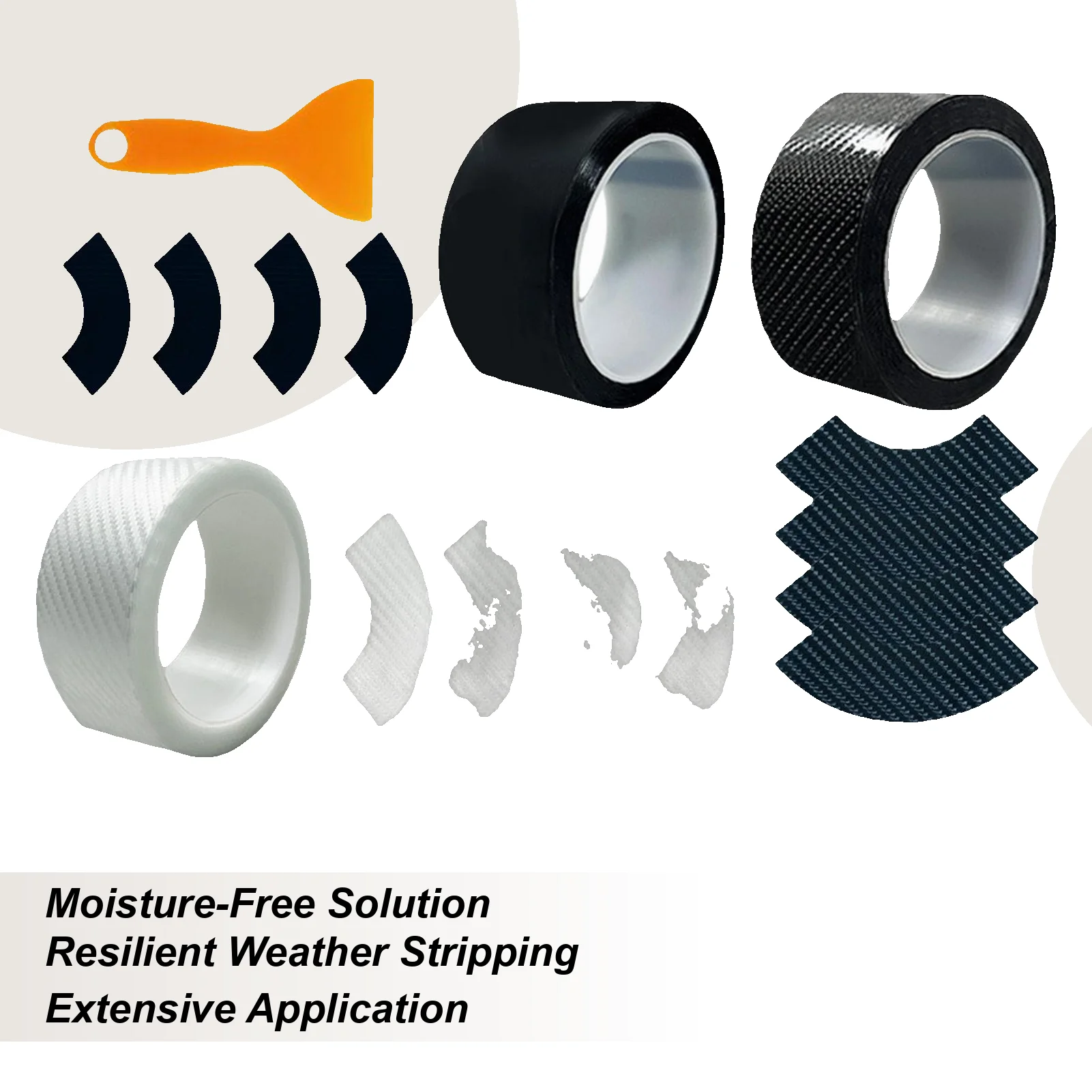 

Automotive Weather Stripping High Temperature Resistant Auto Window Tape Weather Stripping Door Seal Car For Truck Garage