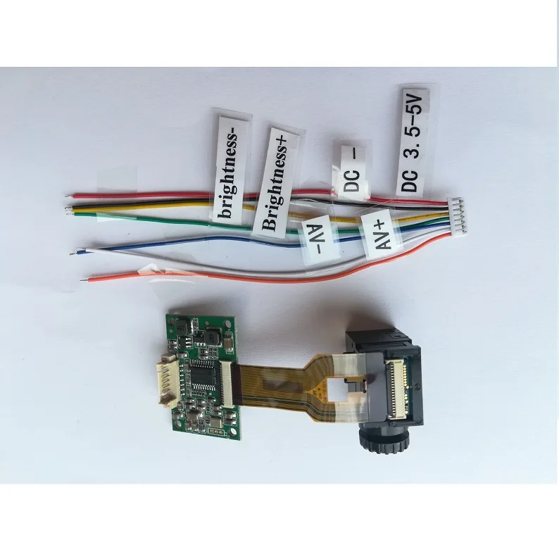 0.2 inch FLCOS Micro Display Module with AV/CVBS controller board and optical lens