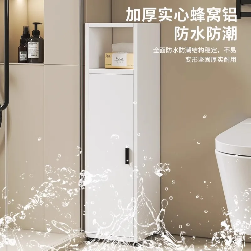 

Honeycomb aluminum bathroom side cabinet corner vertical cabinet toilet side high crevice storage cabinet waterp