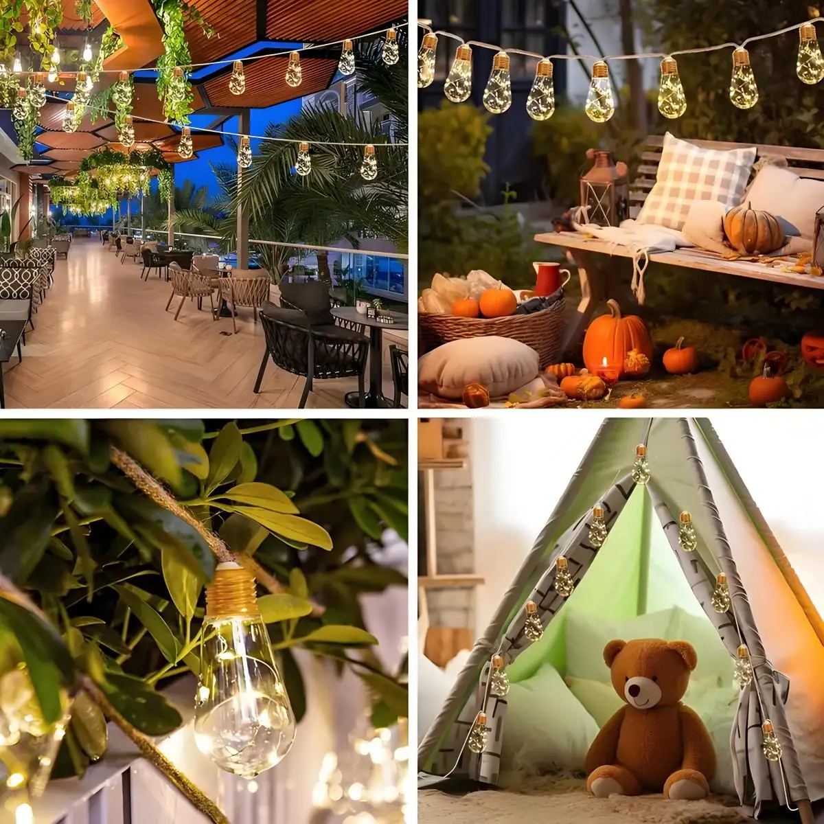 Solar Decorative Lights, Led Atmosphere String Lights, 16 Led String Lights, Suitable for Birthday and Wedding Decorations, Holiday Decorations, Courtyard Balcony Garden Atmosphere Decoration